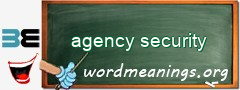 WordMeaning blackboard for agency security